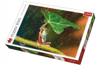 Obrázek z Puzzle Žába s listem 500 dílků 48x34cm v krabici  